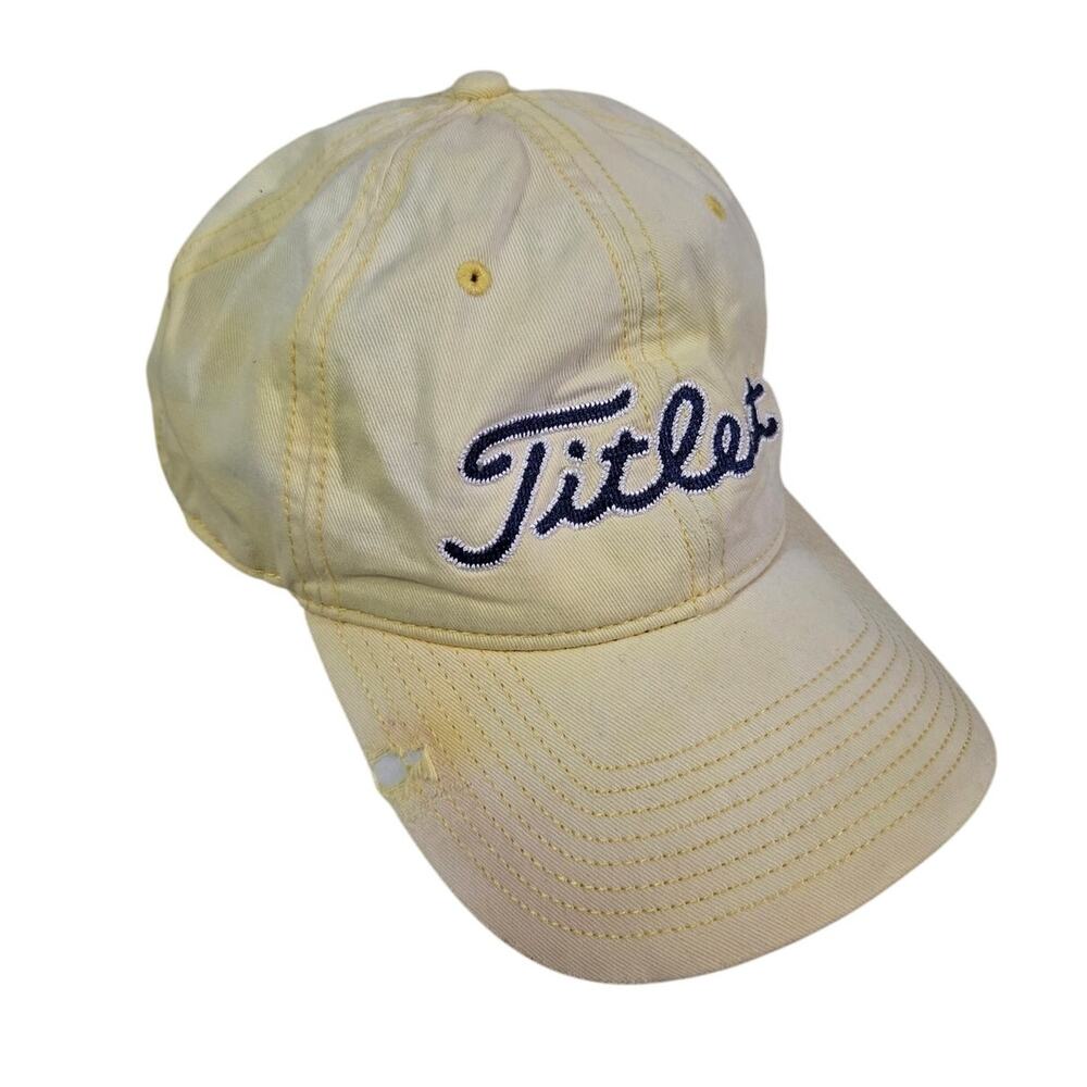 Titleist Yellow Tie Dye Distressed Womens HAT Golfing Embroidered